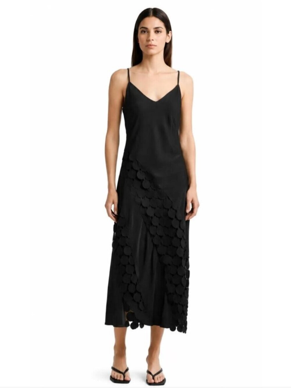NWT CIEBON Alix Mixed Media Midi Dress